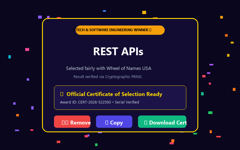 Winner modal in Coding Topics Wheel