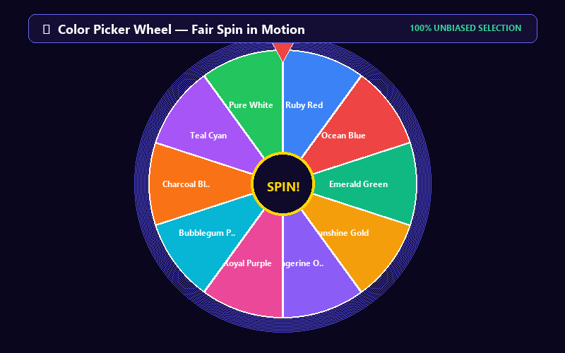 Spinning Color Picker Wheel