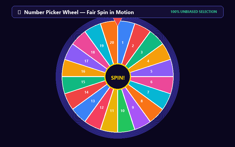 Spinning Number Picker Wheel