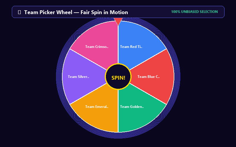 Spinning Team Picker Wheel